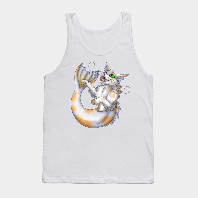 Purrmaid: Cream Bicolor Tank Top by spyroid101